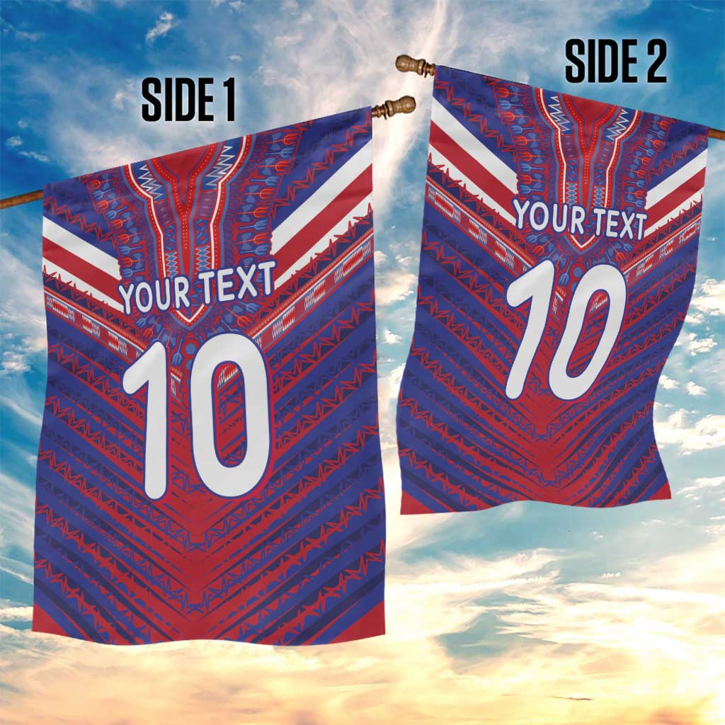 Custom Haiti National Football Garden Flag Dashiki Sporty Style - African Pride