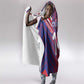 Custom Haiti National Football Hooded Blanket Dashiki Sporty Style - African Pride
