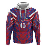 Custom Haiti National Football Hoodie Dashiki Sporty Style - African Pride