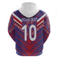 Custom Haiti National Football Hoodie Dashiki Sporty Style - African Pride