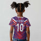 Custom Haiti National Football Kid T shirt Dashiki Sporty Style - African Pride