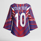 Custom Haiti National Football Kimono Sleeve Blouse Dashiki Sporty Style - African Pride