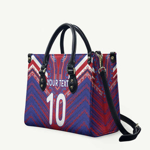 Custom Haiti National Football Leather Bag Dashiki Sporty Style - African Pride