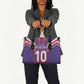 Custom Haiti National Football Leather Bag Dashiki Sporty Style - African Pride