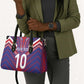 Custom Haiti National Football Leather Bag Dashiki Sporty Style - African Pride