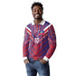 Custom Haiti National Football Long Sleeve Polo Shirt Dashiki Sporty Style - African Pride