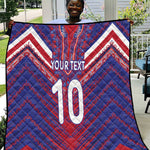 Custom Haiti National Football Quilt Dashiki Sporty Style - African Pride
