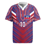 Custom Haiti National Football Rugby Jersey Dashiki Sporty Style - African Pride