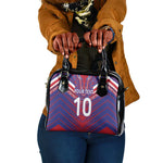 Custom Haiti National Football Shoulder Handbag Dashiki Sporty Style - African Pride