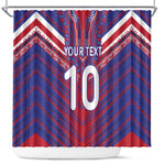 Custom Haiti National Football Shower Curtain Dashiki Sporty Style - African Pride
