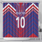 Custom Haiti National Football Shower Curtain Dashiki Sporty Style - African Pride