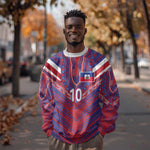 Custom Haiti National Football Sweatshirt Dashiki Sporty Style - African Pride