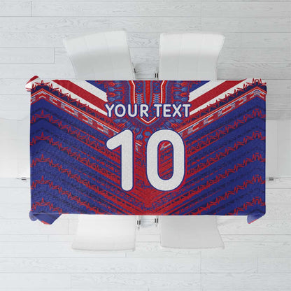 Custom Haiti National Football Tablecloth Dashiki Sporty Style - African Pride