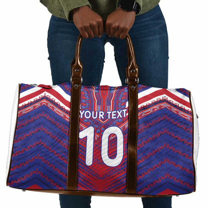 Custom Haiti National Football Travel Bag Dashiki Sporty Style - African Pride