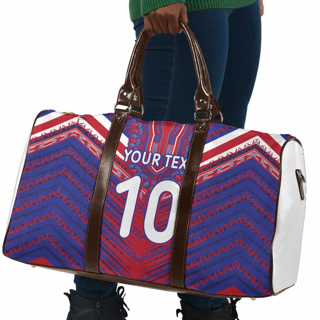 Custom Haiti National Football Travel Bag Dashiki Sporty Style - African Pride