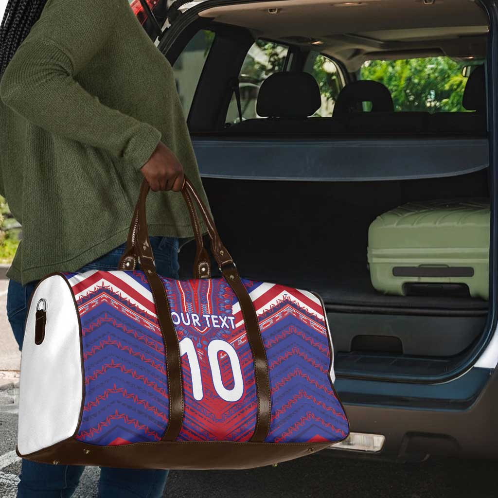 Custom Haiti National Football Travel Bag Dashiki Sporty Style - African Pride