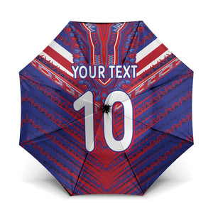 Custom Haiti National Football Umbrella Dashiki Sporty Style - African Pride