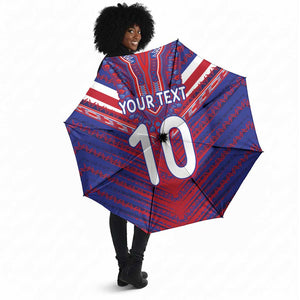 Custom Haiti National Football Umbrella Dashiki Sporty Style - African Pride