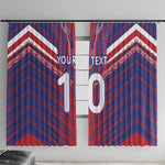 Custom Haiti National Football Window Curtain Dashiki Sporty Style - African Pride