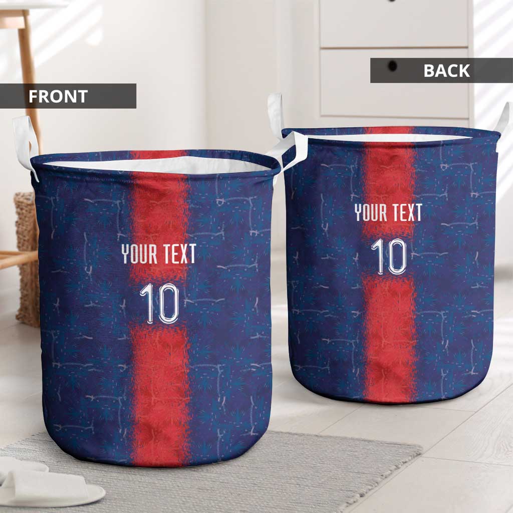 Custom Haiti National Football Laundry Basket Haiti Emblems Motif - African Pride