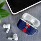 Custom Haiti National Football AirPods Case Haiti Emblems Motif - African Pride
