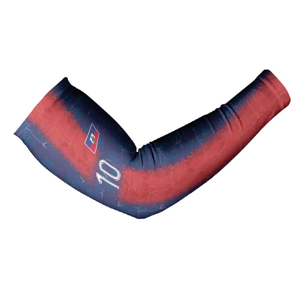Custom Haiti National Football Arm Sleeves Haiti Emblems Motif - African Pride