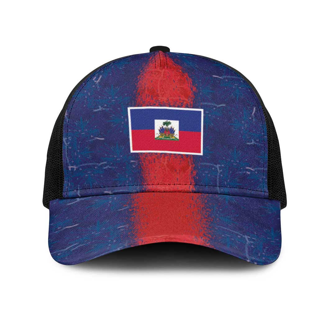 Haiti National Football Baseball Net Cap Haiti Emblems Motif - African Pride