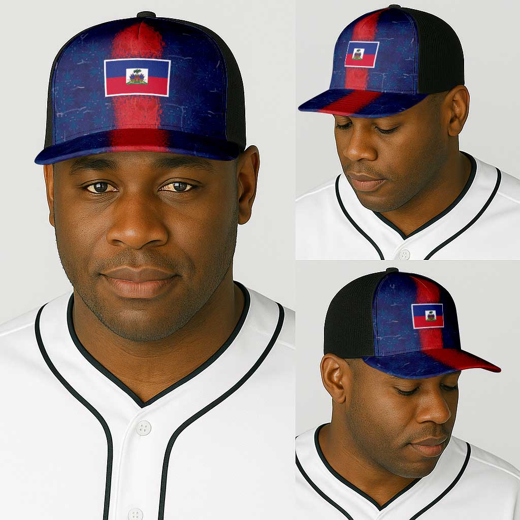Haiti National Football Baseball Net Cap Haiti Emblems Motif - African Pride