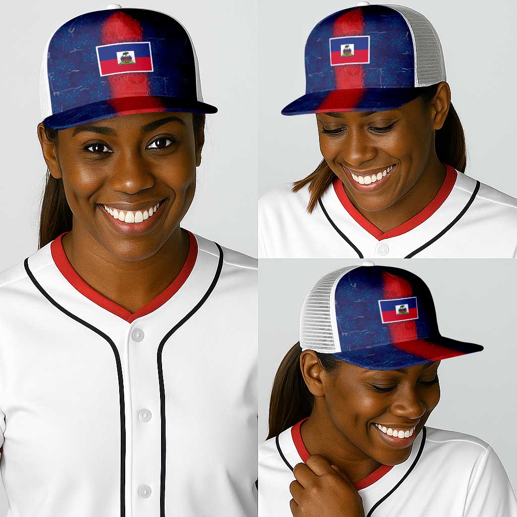 Haiti National Football Baseball Net Cap Haiti Emblems Motif - African Pride