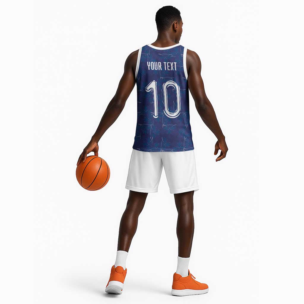 Custom Haiti National Football Basketball Jersey Haiti Emblems Motif - African Pride