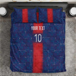 Custom Haiti National Football Bedding Set Haiti Emblems Motif - African Pride