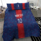 Custom Haiti National Football Bedding Set Haiti Emblems Motif - African Pride