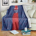 Custom Haiti National Football Blanket Haiti Emblems Motif - African Pride