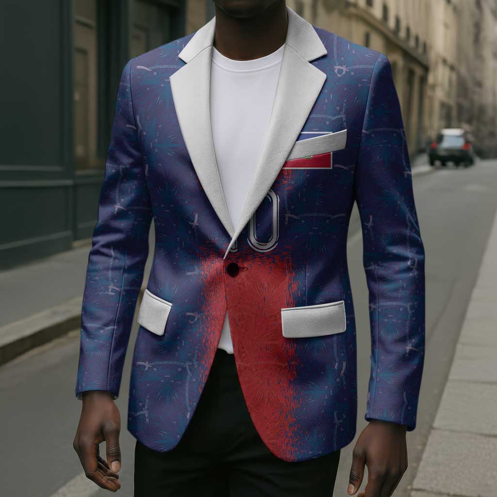 Custom Haiti National Football Blazer Haiti Emblems Motif - African Pride