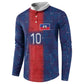 Custom Haiti National Football Button Sweatshirt Haiti Emblems Motif