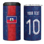Custom Haiti National Football 4 in 1 Can Cooler Tumbler Haiti Emblems Motif - African Pride