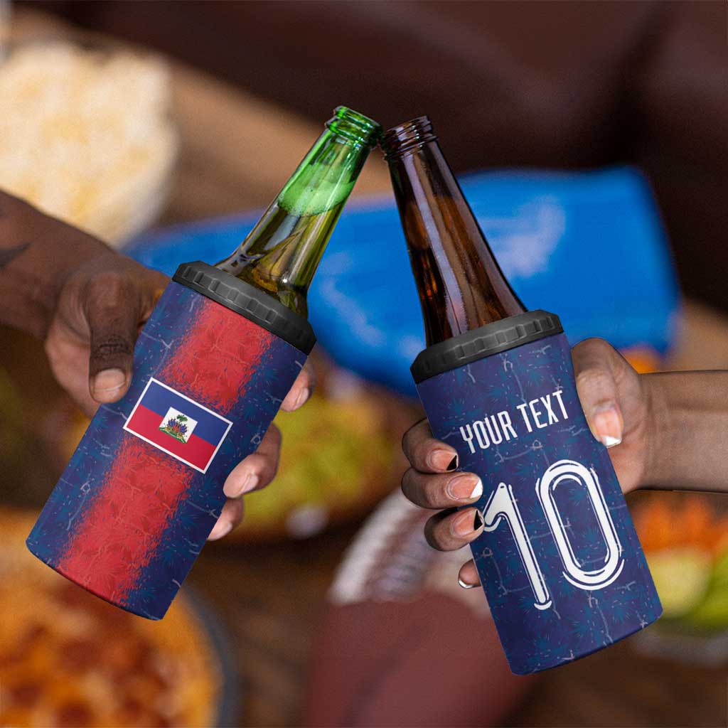 Custom Haiti National Football 4 in 1 Can Cooler Tumbler Haiti Emblems Motif - African Pride