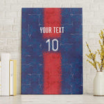Custom Haiti National Football Canvas Wall Art Haiti Emblems Motif - African Pride