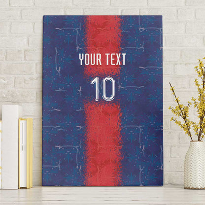Custom Haiti National Football Canvas Wall Art Haiti Emblems Motif - African Pride
