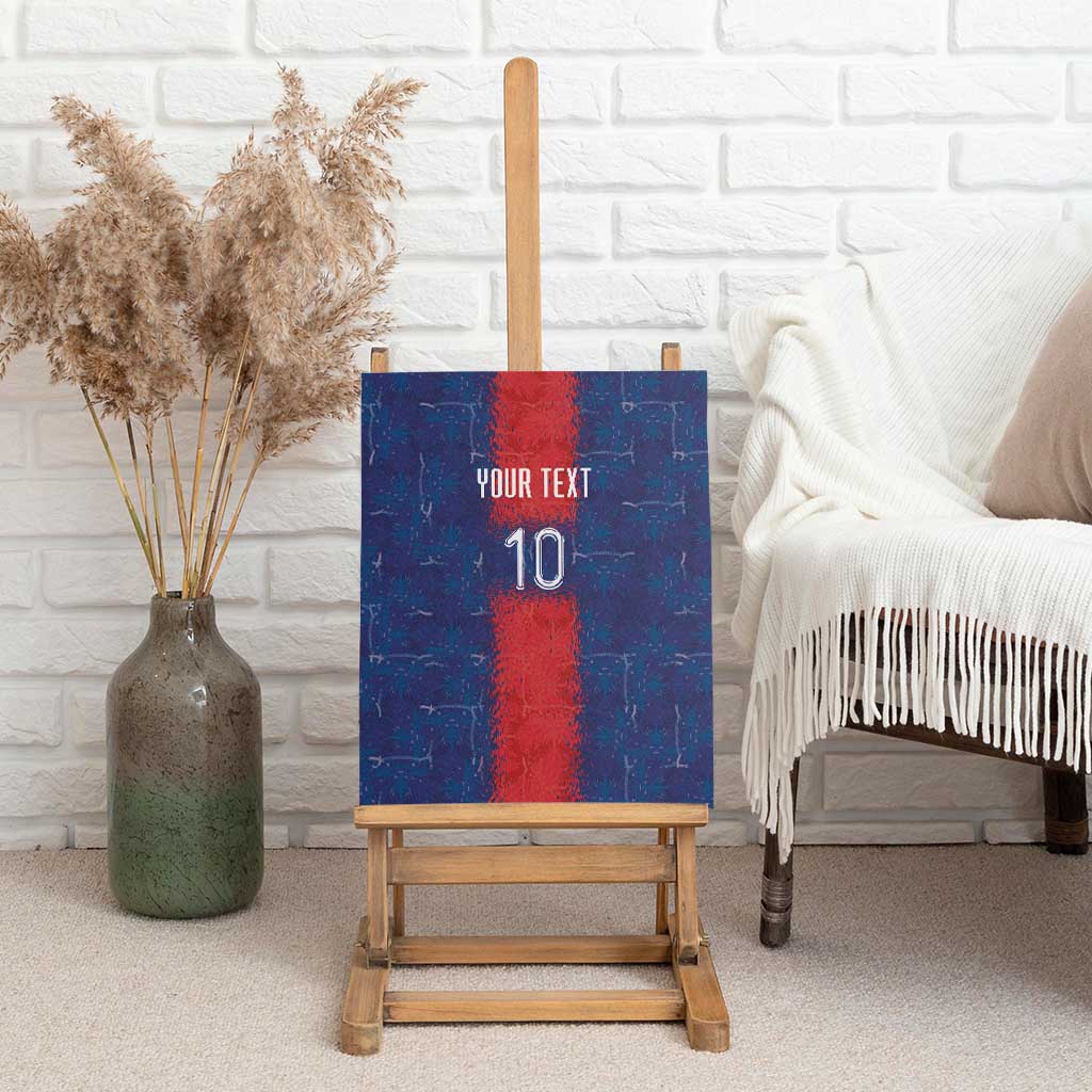 Custom Haiti National Football Canvas Wall Art Haiti Emblems Motif - African Pride