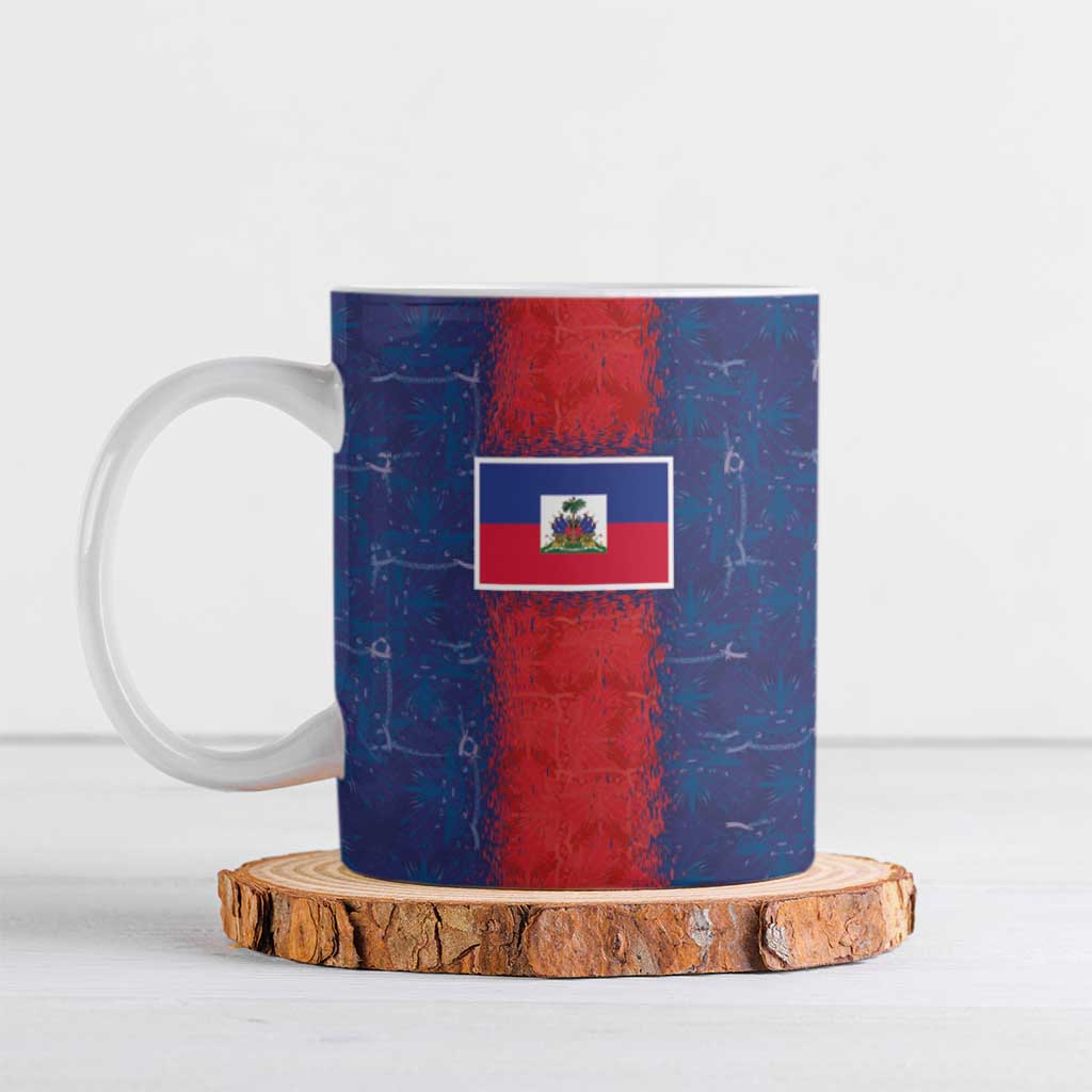 Custom Haiti National Football Ceramic Mug Haiti Emblems Motif - African Pride