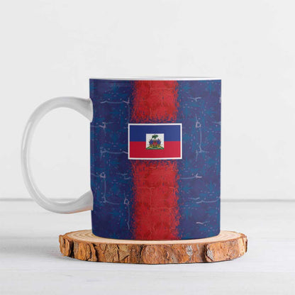 Custom Haiti National Football Ceramic Mug Haiti Emblems Motif - African Pride