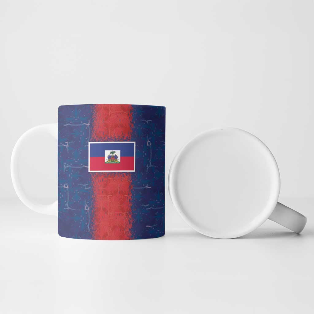 Custom Haiti National Football Ceramic Mug Haiti Emblems Motif - African Pride