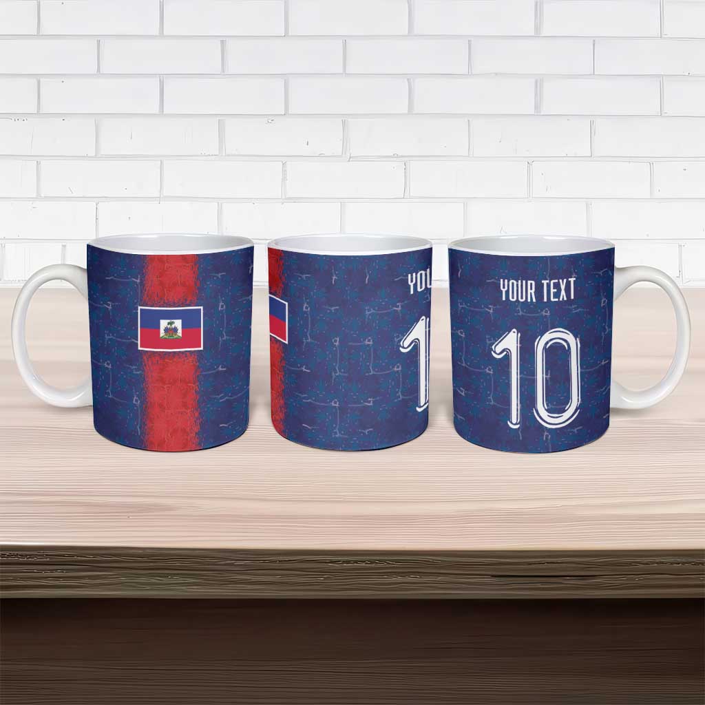 Custom Haiti National Football Ceramic Mug Haiti Emblems Motif - African Pride