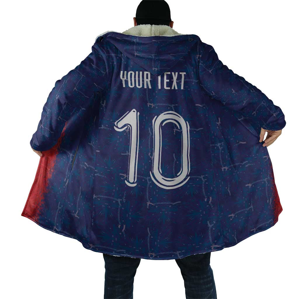 Custom Haiti National Football Cloak Haiti Emblems Motif - African Pride