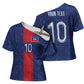 Custom Haiti National Football Cross Shoulder Shirt Haiti Emblems Motif - African Pride