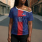 Custom Haiti National Football Cross Shoulder Shirt Haiti Emblems Motif - African Pride