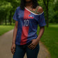 Custom Haiti National Football Cross Shoulder Shirt Haiti Emblems Motif - African Pride