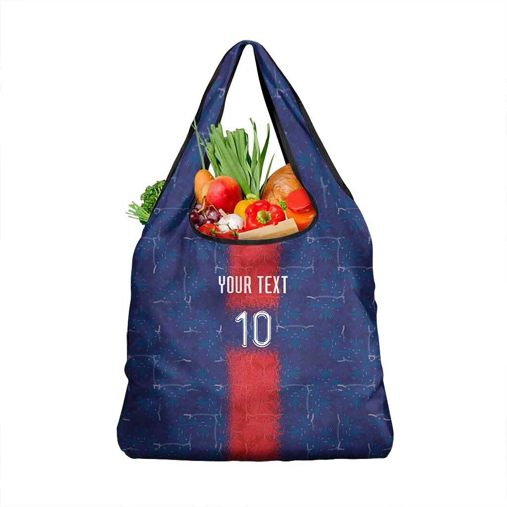 Custom Haiti National Football Grocery Bag Haiti Emblems Motif - African Pride