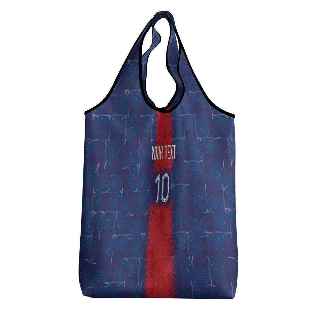 Custom Haiti National Football Grocery Bag Haiti Emblems Motif - African Pride